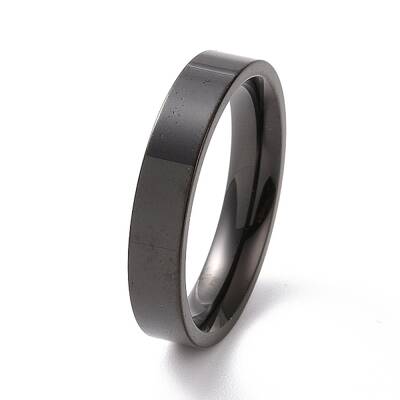 201 Stainless Steel Plain Band Ring for Women