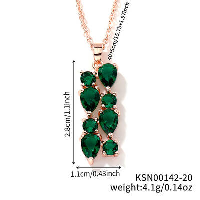 Brass Cubic Zirconia Long Tassel Pendant Necklaces for Fashionable Statement Style