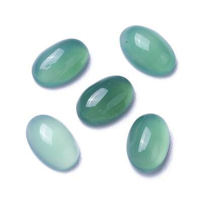 Natural Dyed & Heated Green Onyx Agate Cabochons