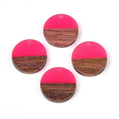 Resin & Walnut Wood Pendants