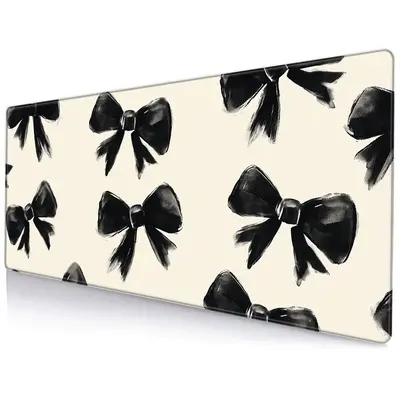 Bow Pattern Mouse Pad, Rectangle Gaming Mouse Pad, Office Desk Keyboard Mat for Home Office Desk, Computer Accessories