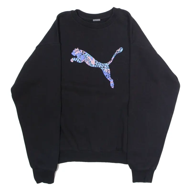 PUMA Mens Sweatshirt Black Crew Neck S