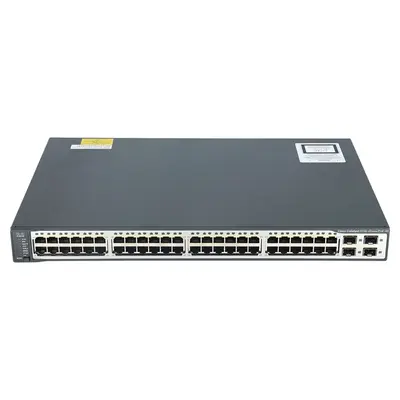 WS-C3750V2-48PS Cisco Catalyst 3750v2-48ps 48-Ports 10Base-T/100Base-TX RJ-45 PoE Manageable Layer3 Rack Mountable 1U and Sta...