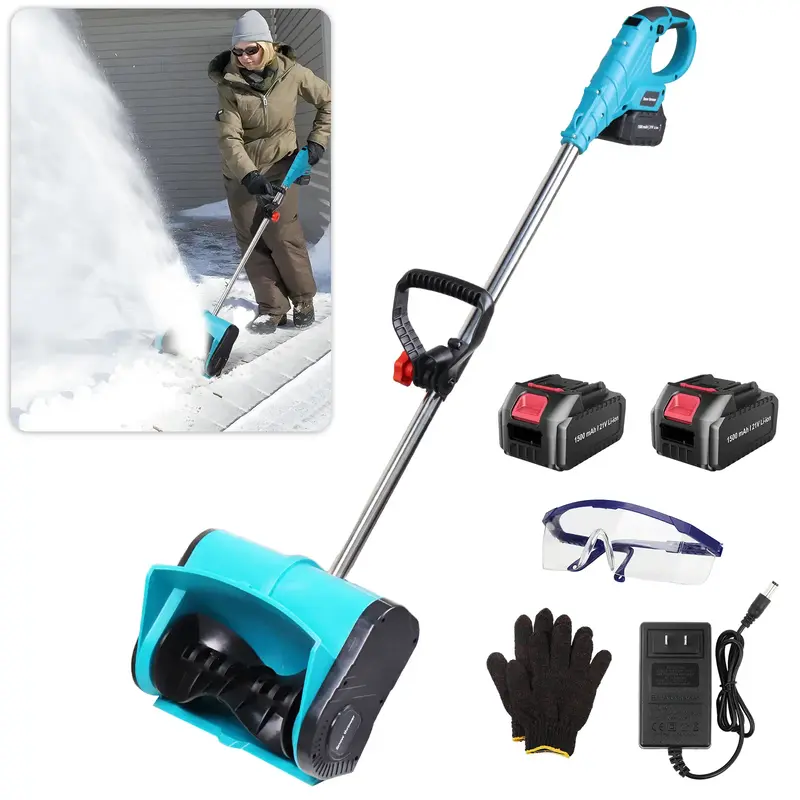 Winter Cordless Snow Shovel - 20VLithium Powerful Wear Resistance Snow Removal Tool with Adjustable Front Handle & Telescopic...
