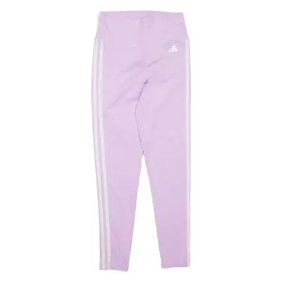 ADIDAS Womens Leggings Purple Skinny S W22 L26
