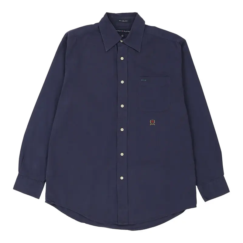 Tommy Hilfiger Shirt - Medium Navy Cotton
