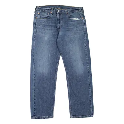 LEVI'S 505 Jeans Mens Blue Regular Straight Stone Wash W36 L29