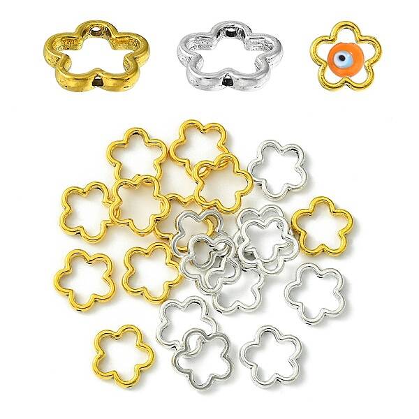 20Pcs 2 Colors Tibetan Style Alloy Bead Frames