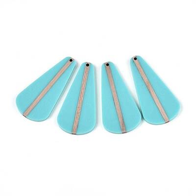 Opaque Resin & Wood Pendants