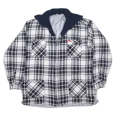 CHALET Insulated Flannel Jacket Grey Check Mens XL