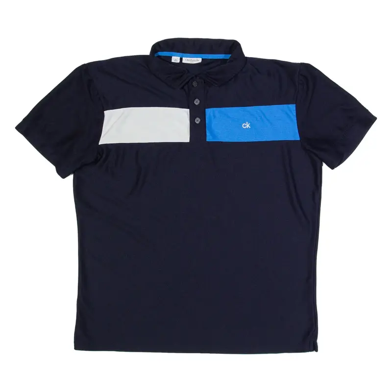 CALVIN KLEIN GOLF Mens Polo Shirt Blue M