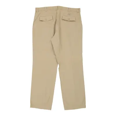 Cotton Belt Trousers - 40W 33L Beige Cotton