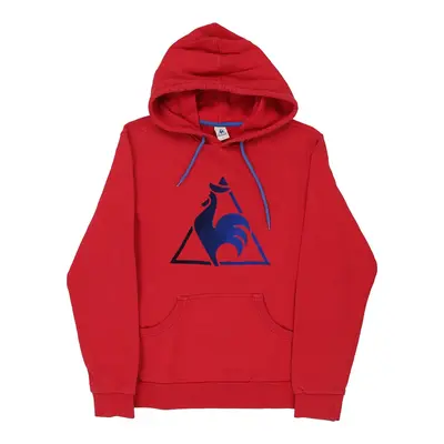 Le Coq Sportif Hoodie - Large Red Cotton Blend