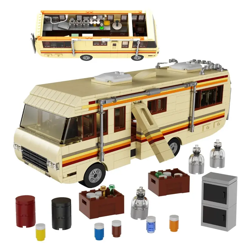 (691 pcs) Classic Breaking RV Car Building Set, Perfect Christmas & Halloween Gifts for Adults & Kids, Offering Immersive Exp...