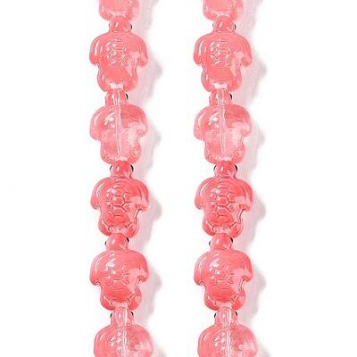 Transparent Glass Enamel Beads Strands