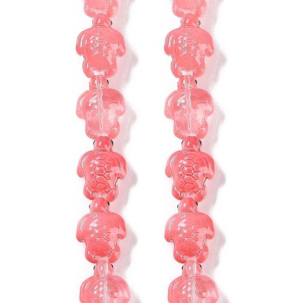 Transparent Glass Enamel Beads Strands