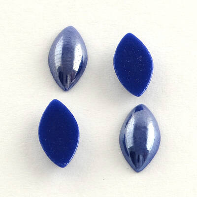 Pearlized Plated Opaque Glass Cabochons