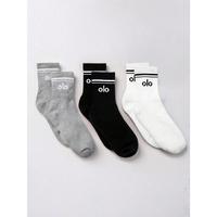 3 Pairs Letter Print Comfortable, Soft, Breathable Mid-Calf Socks, Versatile For Spring, Summer, Autumn