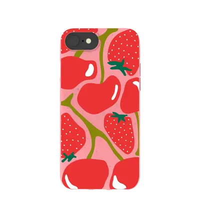 Bubblegum Pink Cherry Berry iPhone 6/6s/7/8/SE Case