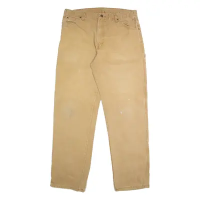 DICKIES Carpenter Cargo Mens Trousers Beige Regular Straight W36 L33