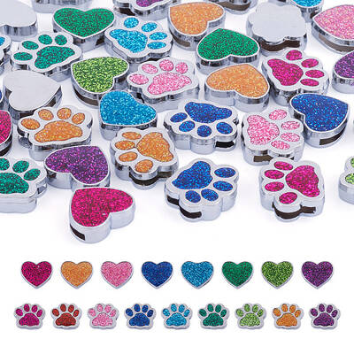 Alloy Enamel Slider Charms and Large Hole Beads
