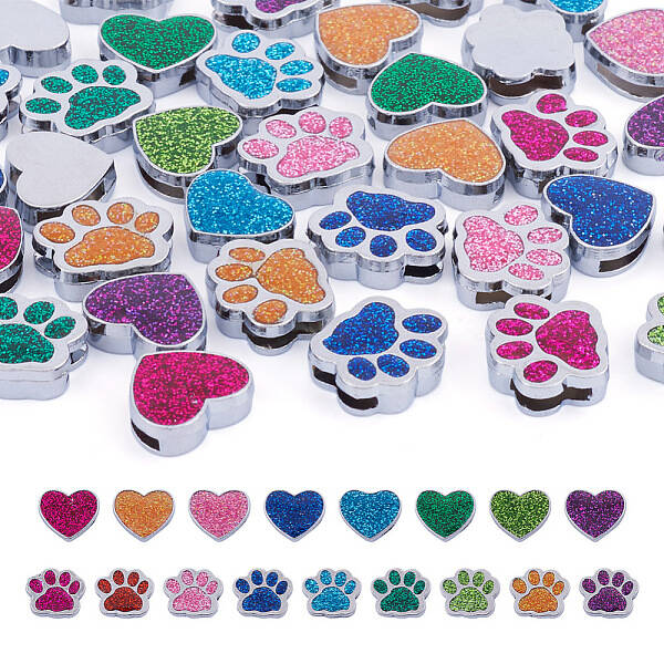 Alloy Enamel Slider Charms and Large Hole Beads