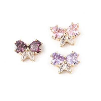 Brass Micro Pave Cubic Zirconia Pendants