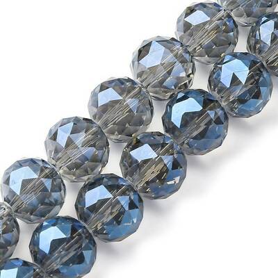 Transparent Electroplate Glass Beads Strands