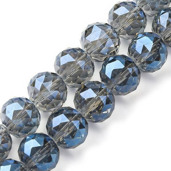 Transparent Electroplate Glass Beads Strands