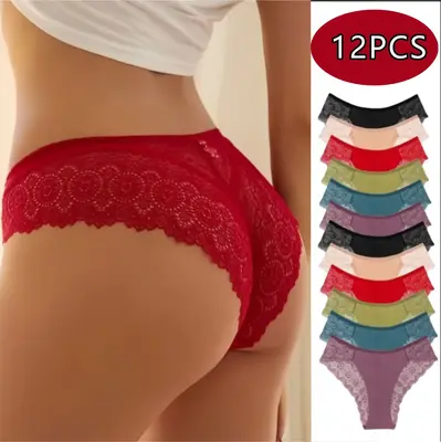 6/12PCS Panty For Women Plain Fashion High Quality New summer products Panties COD SF Basic Comfort Comfortable Cotton Linger...