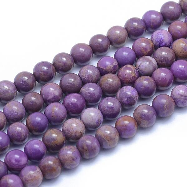 Natural Lepidolite/Purple Mica Stone Beads Strands