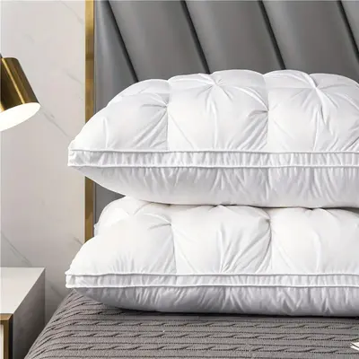 Solid Color Comfortable Fluffy Pillow, 1 Count Soft Neck Supportive Memory Foam Pillow, Sleeping Pillow for Home Bedroom, Bed...