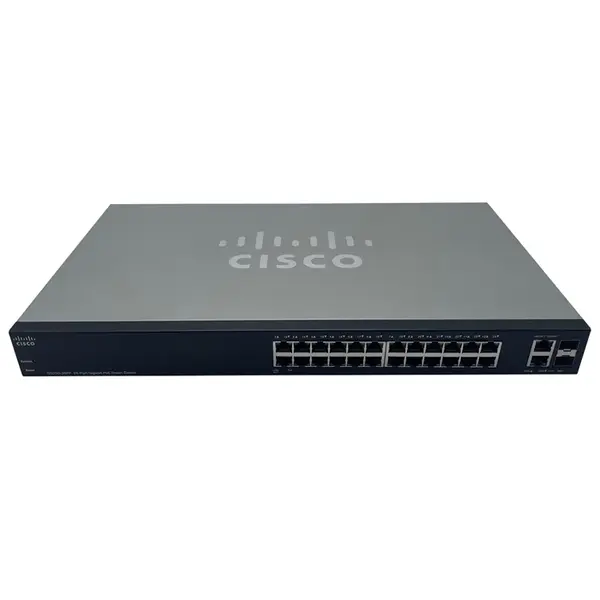 Cisco SG200-26FP-NA-RF | Small Business 250 Series PoE 24 x Ports 10/100/1000Base-T + 2 x combo Gigabit SFP Layer 2 Managed G...