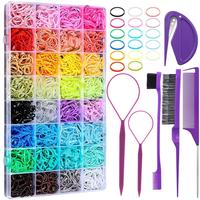 Professional Hair Tie Set, 1 Set Hair Ties & Hair Styling Tool, No Heat Hair Styling Accessories for Girls & Women, Hair Styl...
