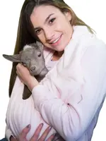 XL Critter Cuddler Animal Carrier and Bonding Sling for Small & Medium Dogs, Cats, Bunnies, Baby Goats, Chickens etc - Handma...