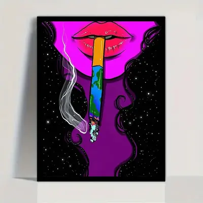 Figure Pattern Diamonds Art Colorful Painting Kit without Frame, DIY 5D Round Diamonds Wall Art Craft Ornaments for Home Be...