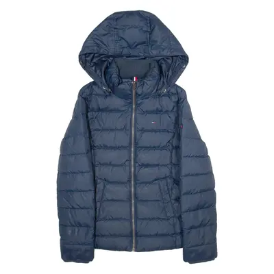 TOMMY HILFIGER Mens Puffer Jacket Blue 80s Hooded XS