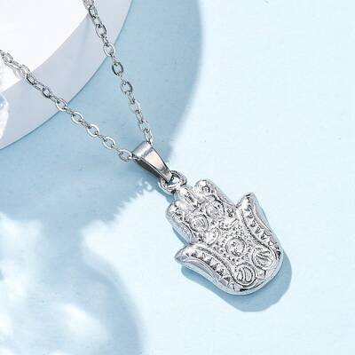 Hamsa Hand 304 Stainless Steel Pendant Necklaces