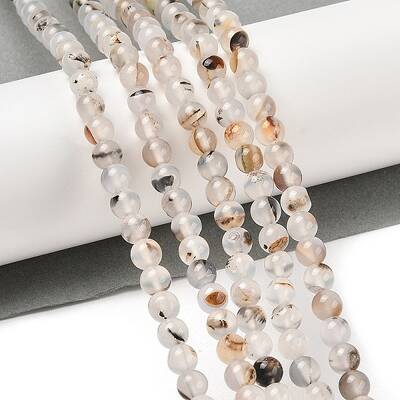 Natural Dendritic Agate Beads Strands