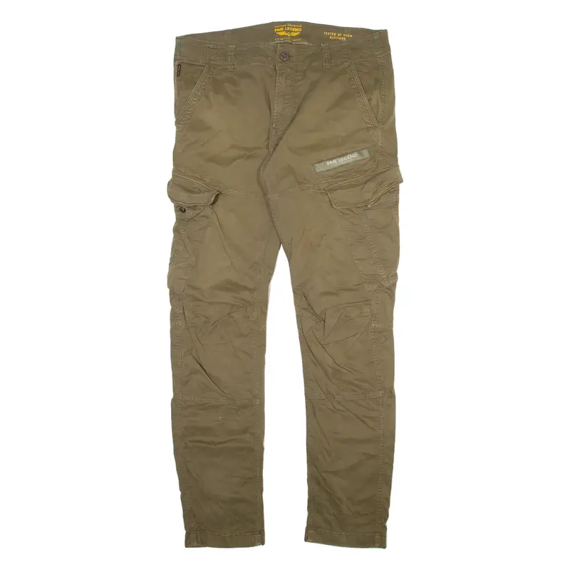 PME LEGEND Cargo Mens Trousers Green Slim Tapered W36 L34