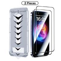 [2 pack]One Fish Screen Protector - iPhone 16, 15, 14, 13, 12, 11 XS MAX - Clear or Anti-Peeping Film, Dust-Free, Anti-Finger...