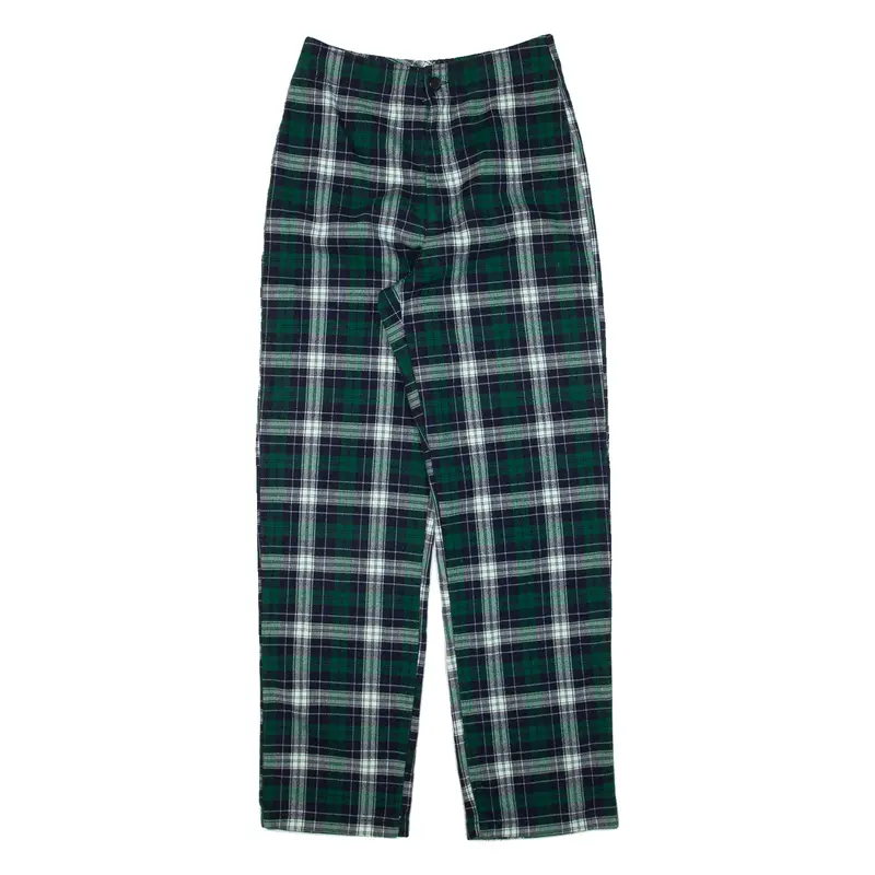 JOHN GALT Check Womens Trousers Green Regular Straight W26 L27