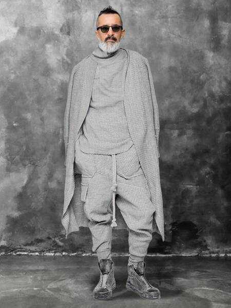 Unique Design Textured 3-Piece Sets, Gray / XL