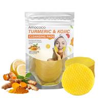 5pcs Turmeric Cleansing Exfoliating Pads Facial Cleansing Skincare, cleansing, skin care, cleansing （100pcs） Turmeric Com...