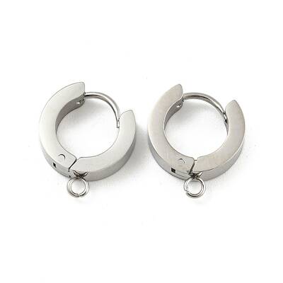 Tarnish Resistant 304 Stainless Steel Hoop Earring Findings