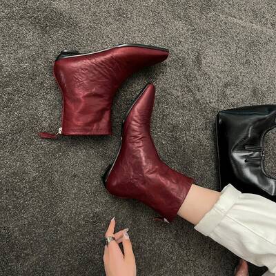 CHIKO Brooklyn Square Toe Block Heels Ankle Boots