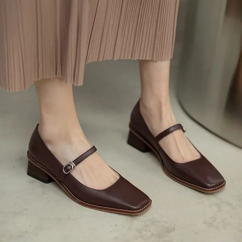 Chiko Tajah Square Toe Block Heels Pumps