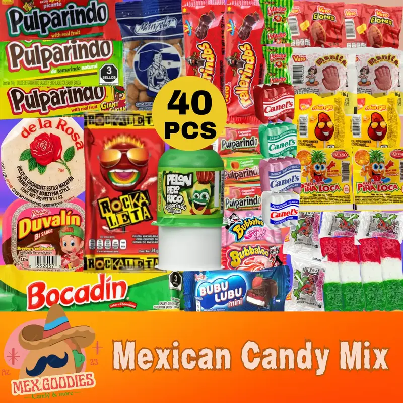 (40pcs) Mexican Candy Box, Dulces Mexicanos, Mexican Candy Sweet Snack