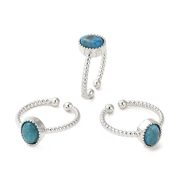 Natural Apatite Open Cuff Ring