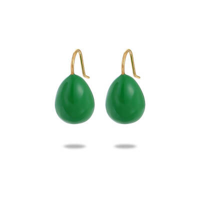 304 Stainless Steel Enamel Teardrop Dangle Earrings for Women